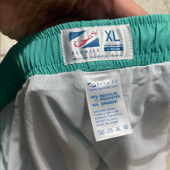 Teal Men's Swim Trunks - Picture 4 of 4